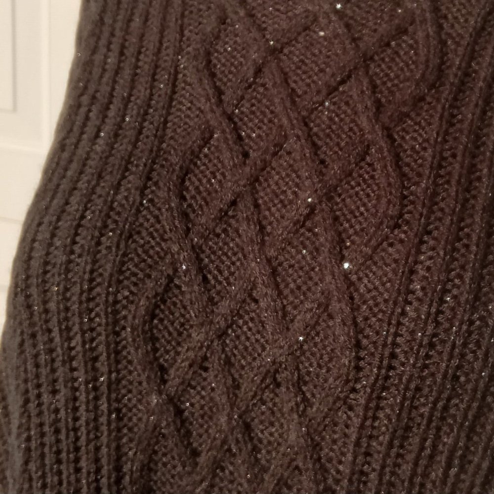 Jessica Simpson Black Sweater plus size 1X sparkly preppy xl womens Tunic Top - Picture 9 of 10
